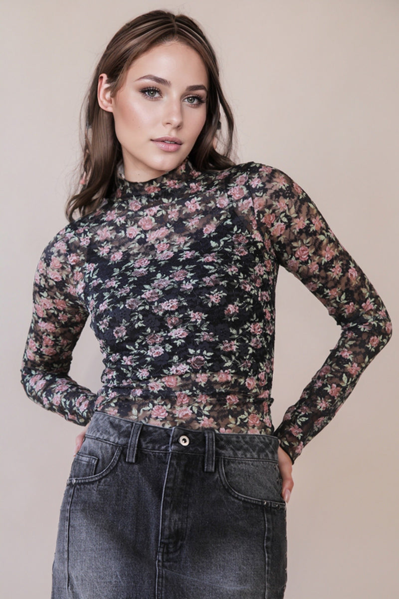 Sheer Lace Top