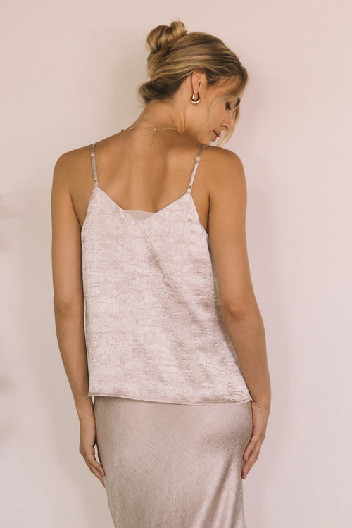 Champagne Satin Cami