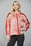 Animal Print Satin Blouse