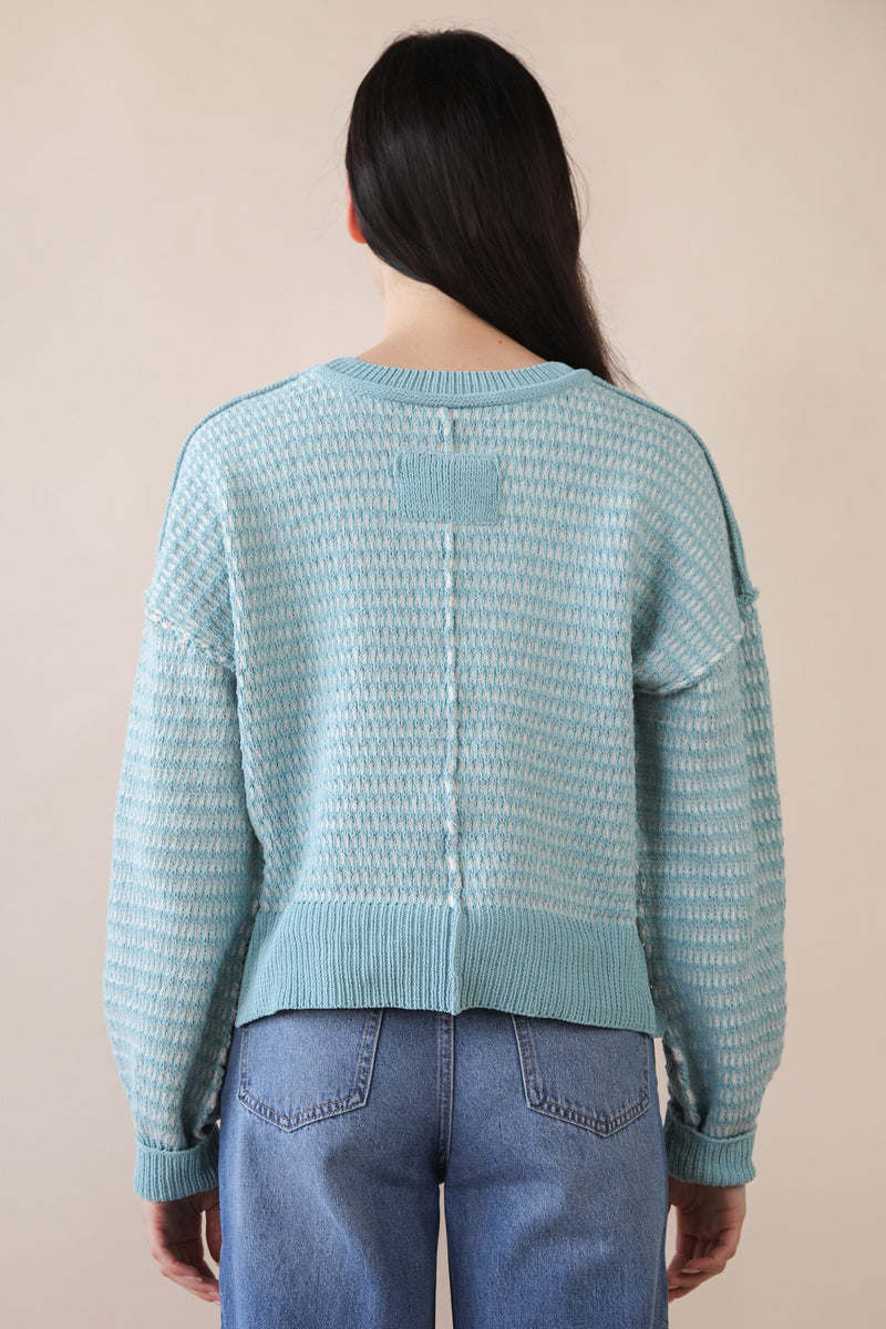 Two-Tone Cropped Sweater