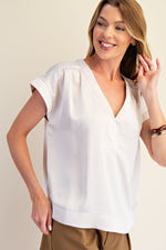 V-Neck Satin Top