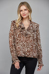 Chiffon Animal Print Top