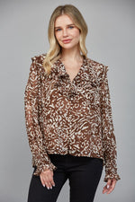 Chiffon Animal Print Top