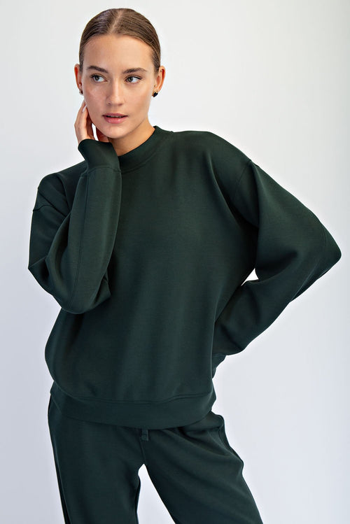Scuba Material Oversized Sweatshirt
