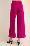 Magenta Top/Crop Pant Set
