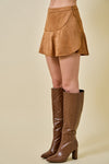Suede Wrap Skort