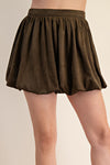Olive Suede Top/Skort Set