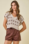 Tan/Mocha Cropped Vest