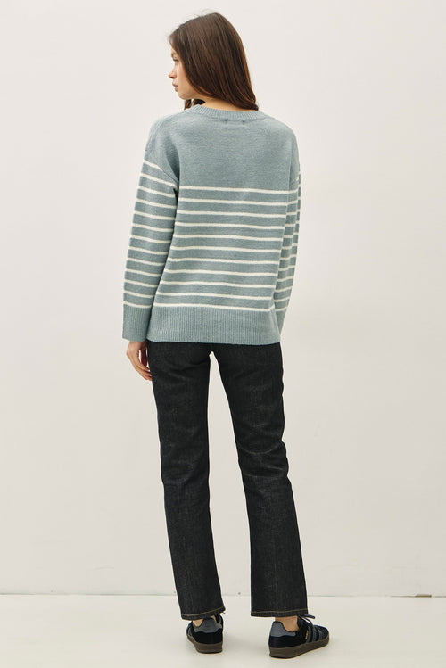 Blue Striped Sweater