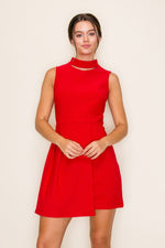 Red Fit/Flare Dress