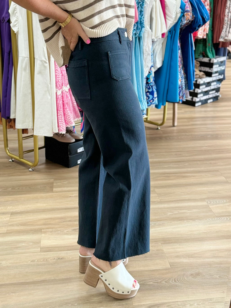 Navy Wide Leg Pant