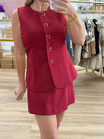 Burgundy Romper