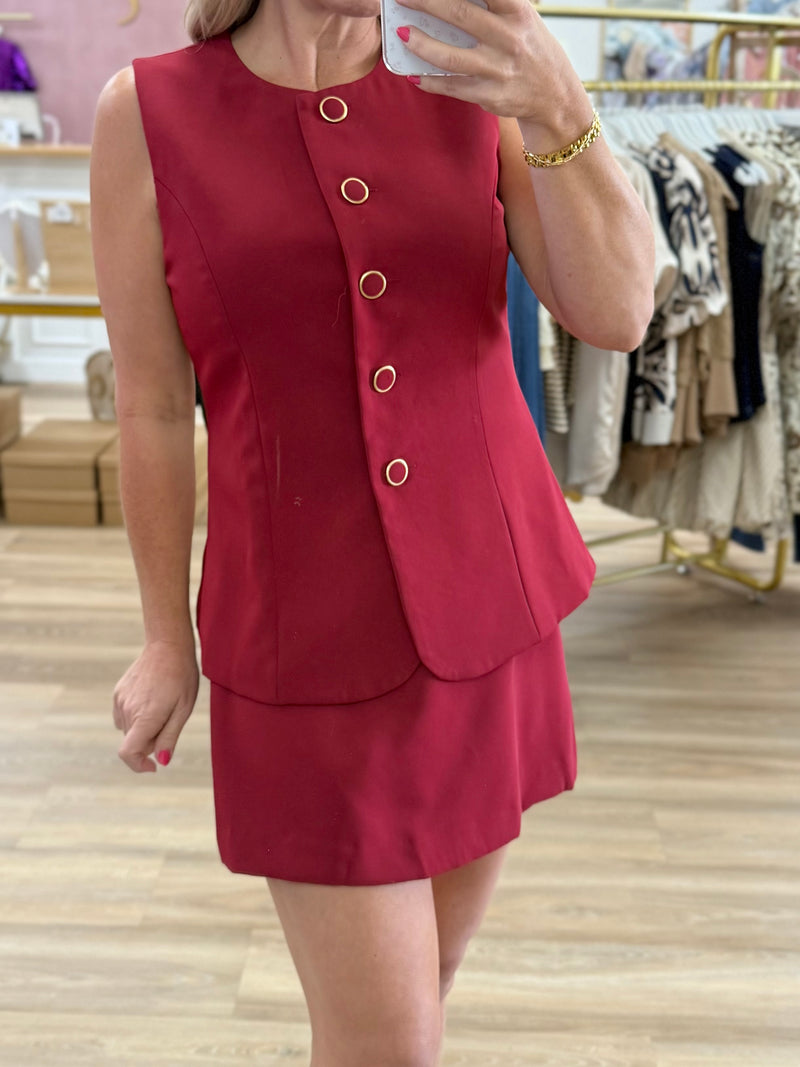 Burgundy Romper