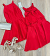 Red Halter Style Dress