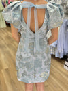 Sky Blue Jacquard Dress