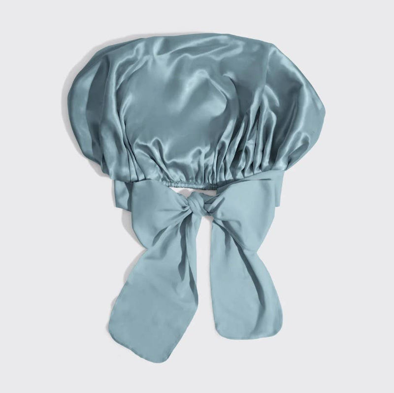 Adjustable Satin Bonnet- Haze Blue
