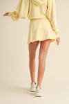 Pale Yellow Mini Skort