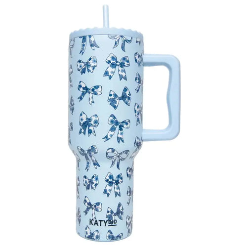 Light Blue Bows 38 oz Tumbler