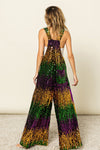 Mardi Gras Sequin Overalls