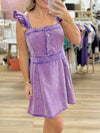 Purple Button Down Dress