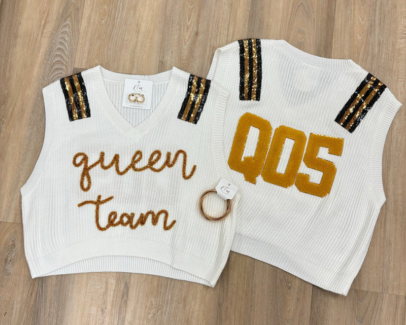 QOS Black/Gold Queen Team Sweater