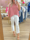 Mauve V-Neck Top