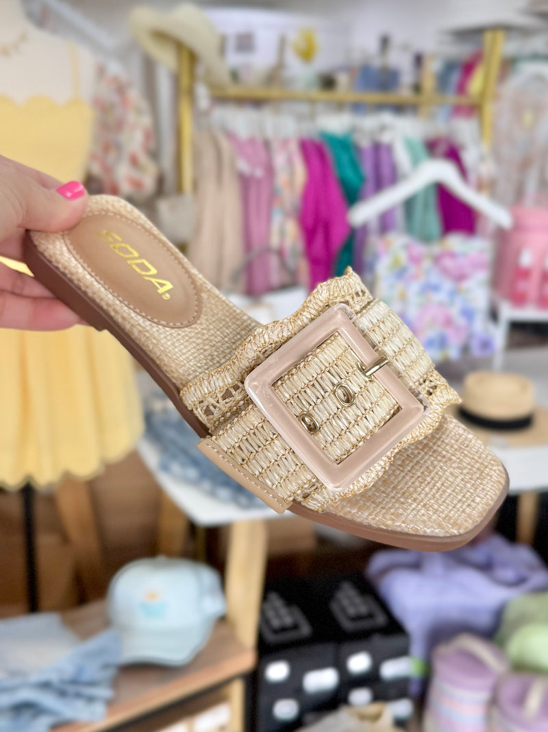 Slip On Sandal w/Buckle