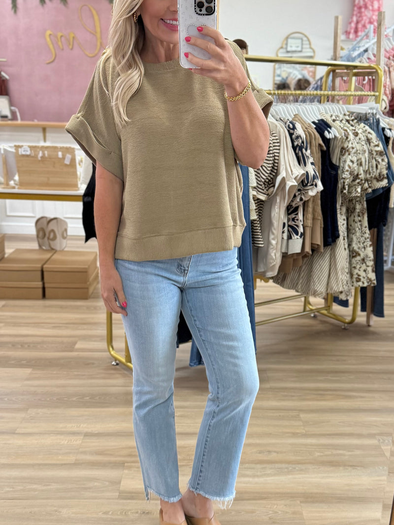 Dolman Sleeve Solid Top