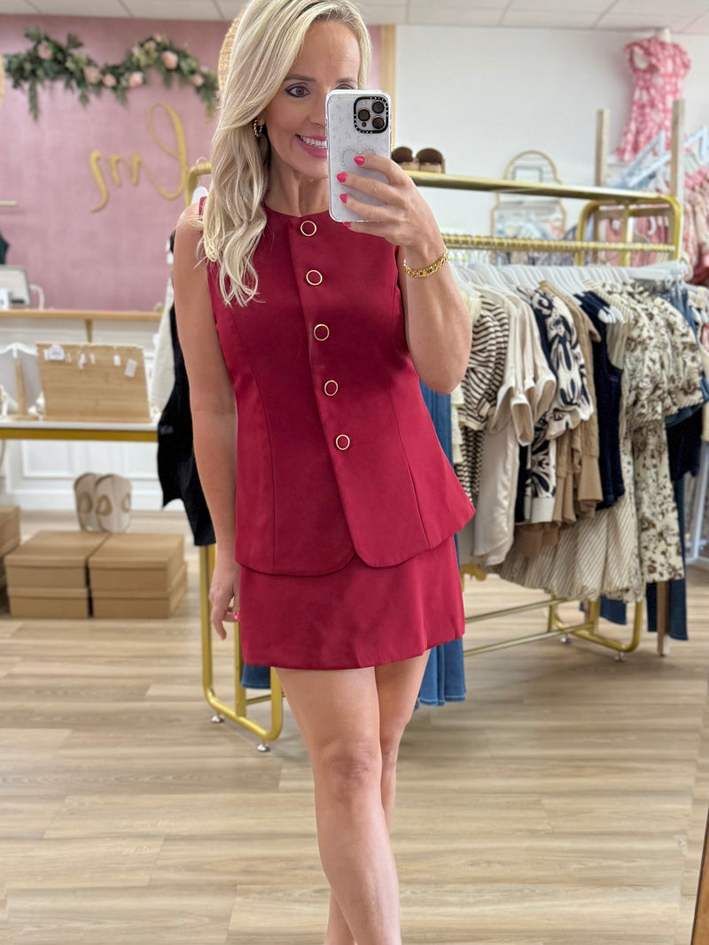 Burgundy Romper