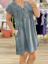 Charcoal Denim Dress