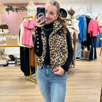 Leopard Puffer Vest