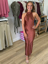 Sienna Satin Halter Dress