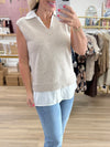 Mix Media Shirt Vest