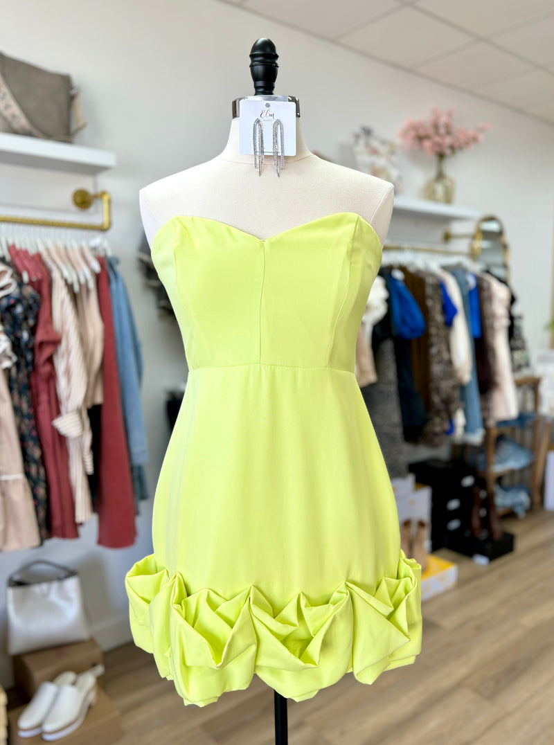 Strapless Lime Dress