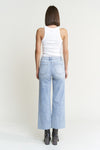 HR Wide Leg/Raw Hem Denim