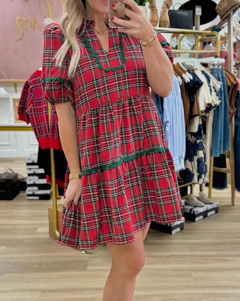 Red Plaid Dress