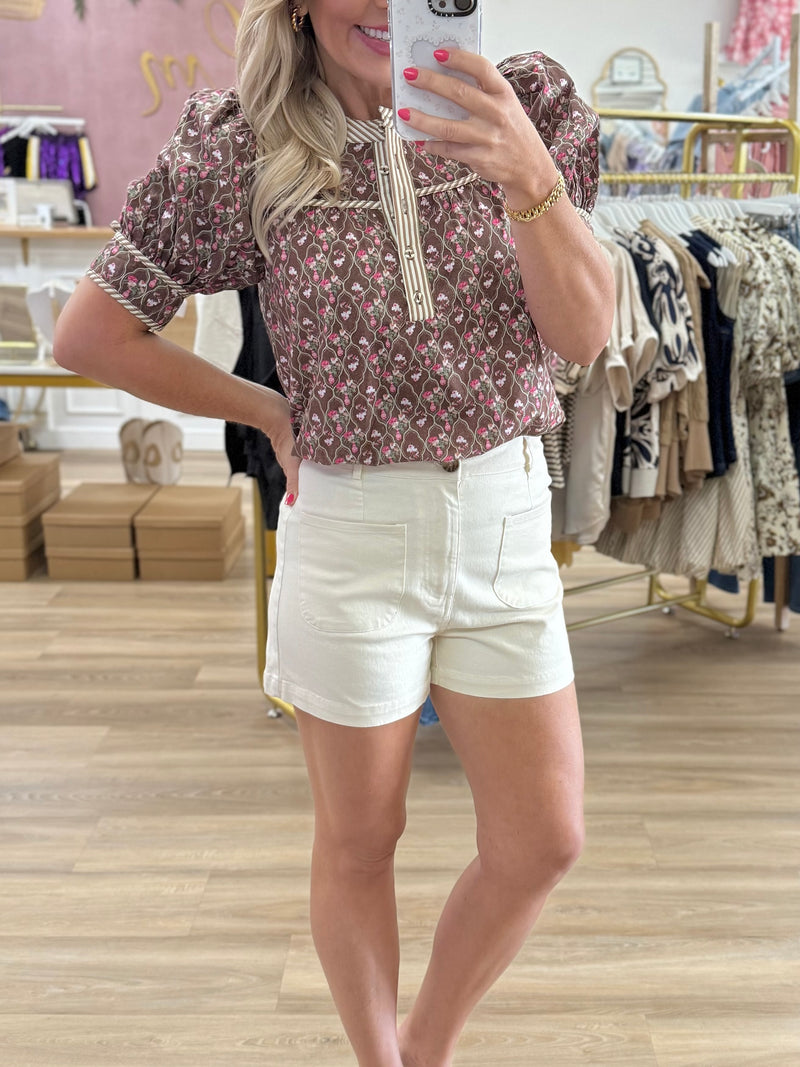 Cream HR Shorts