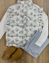 Floral Puffer Vest