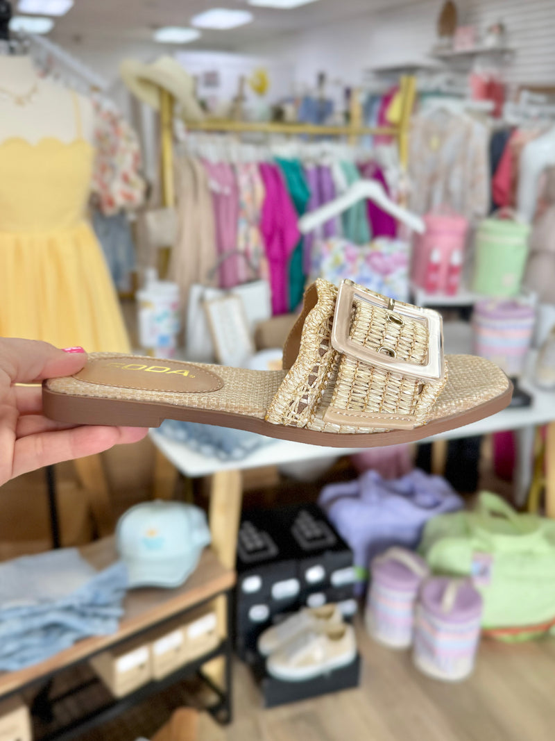 Slip On Sandal w/Buckle