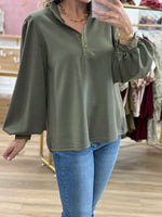Long Balloon Sleeve Top