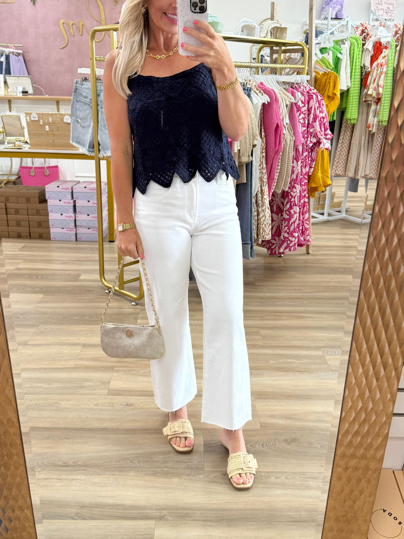 White Wide Leg Denim