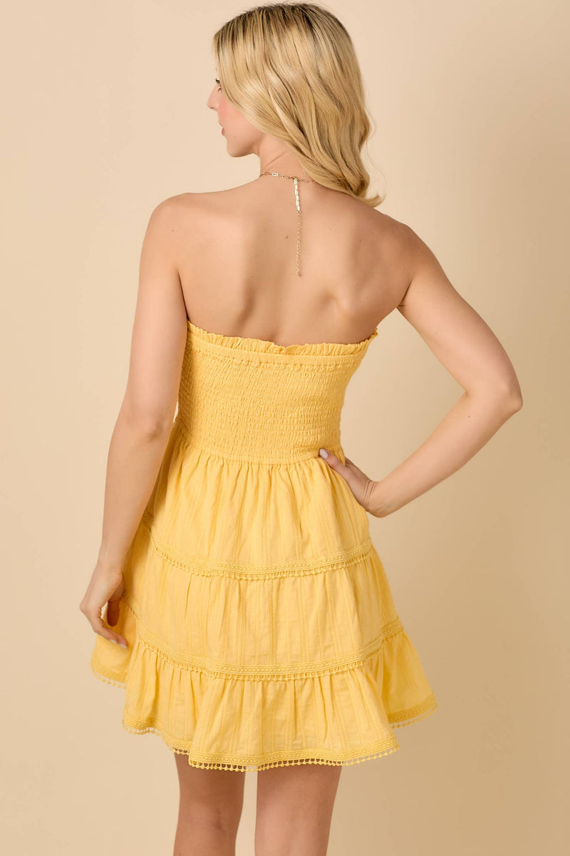 Solid Strapless Dress
