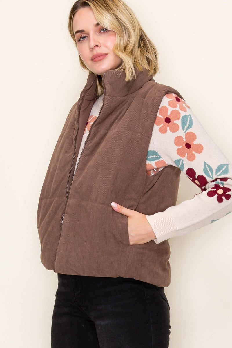 Brown Corduroy Vest