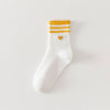 Heart/Stripes Crew Socks