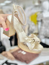 DV Gold Heels w/Bow