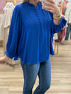 Royal Blue Dolman Sleeve Top