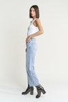 HR Wide Leg/Raw Hem Denim