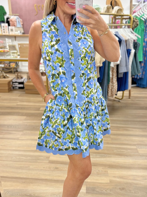Blue Floral Dress