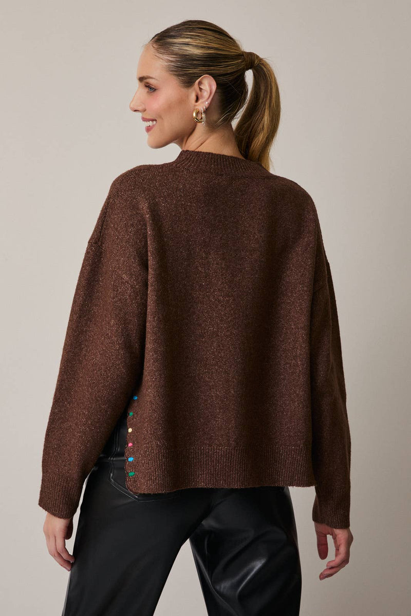 PEACE & JOY Brown Sweater