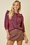 Plaid Button Up Top